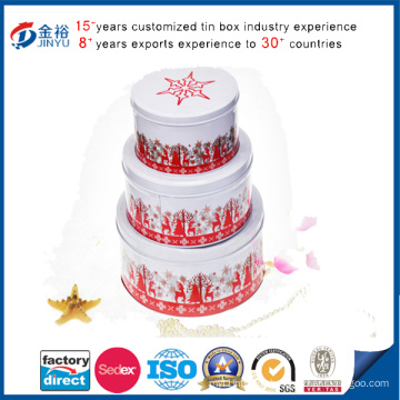 Round Tin Set Series for Chirstmas Gift&Food Package